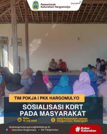 TIM POKJA I PKK HARGOMULYO GELAR SOSIALISASI KDRT PADA MASYARAKAT